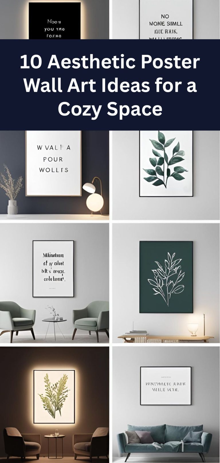 10 Aesthetic Poster Wall Art Ideas for a Cozy Space