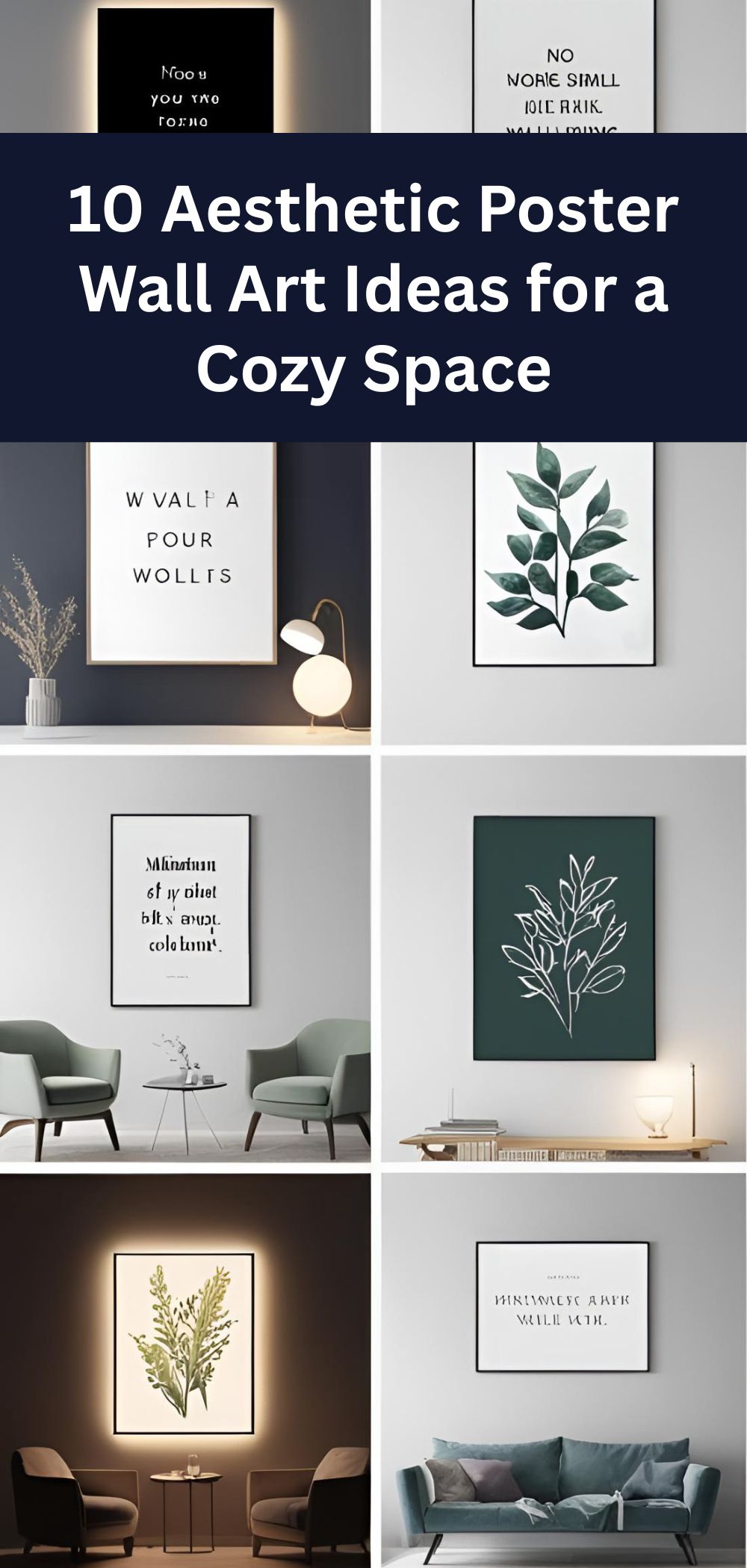 10 Aesthetic Poster Wall Art Ideas for a Cozy Space