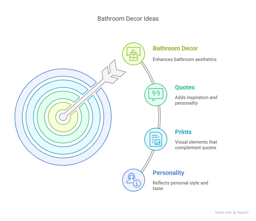10 Bathroom Wall Decor Ideas with Quotes, Prints & Personality