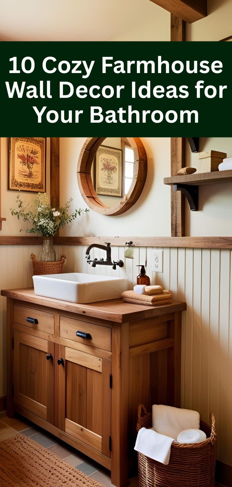 10 Cozy Farmhouse Wall Decor Ideas for Your Bathroom