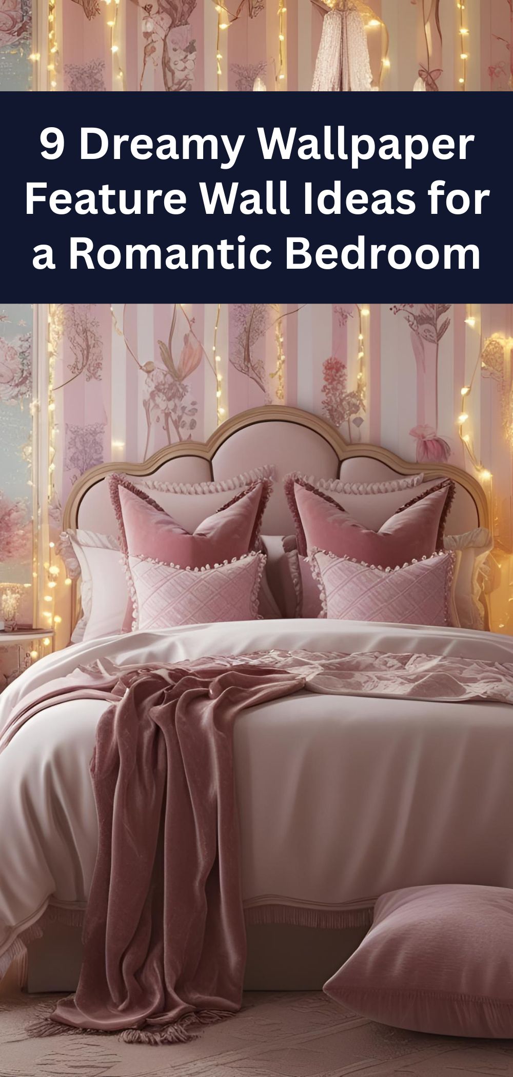 9 Dreamy Wallpaper Feature Wall Ideas for a Romantic Bedroom