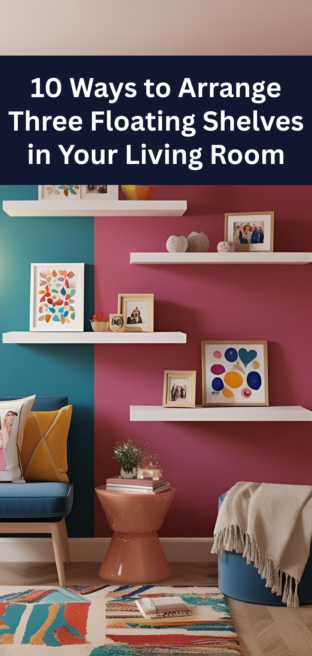 10 Ways to Arrange Three Floating Shelves in Your Living Room