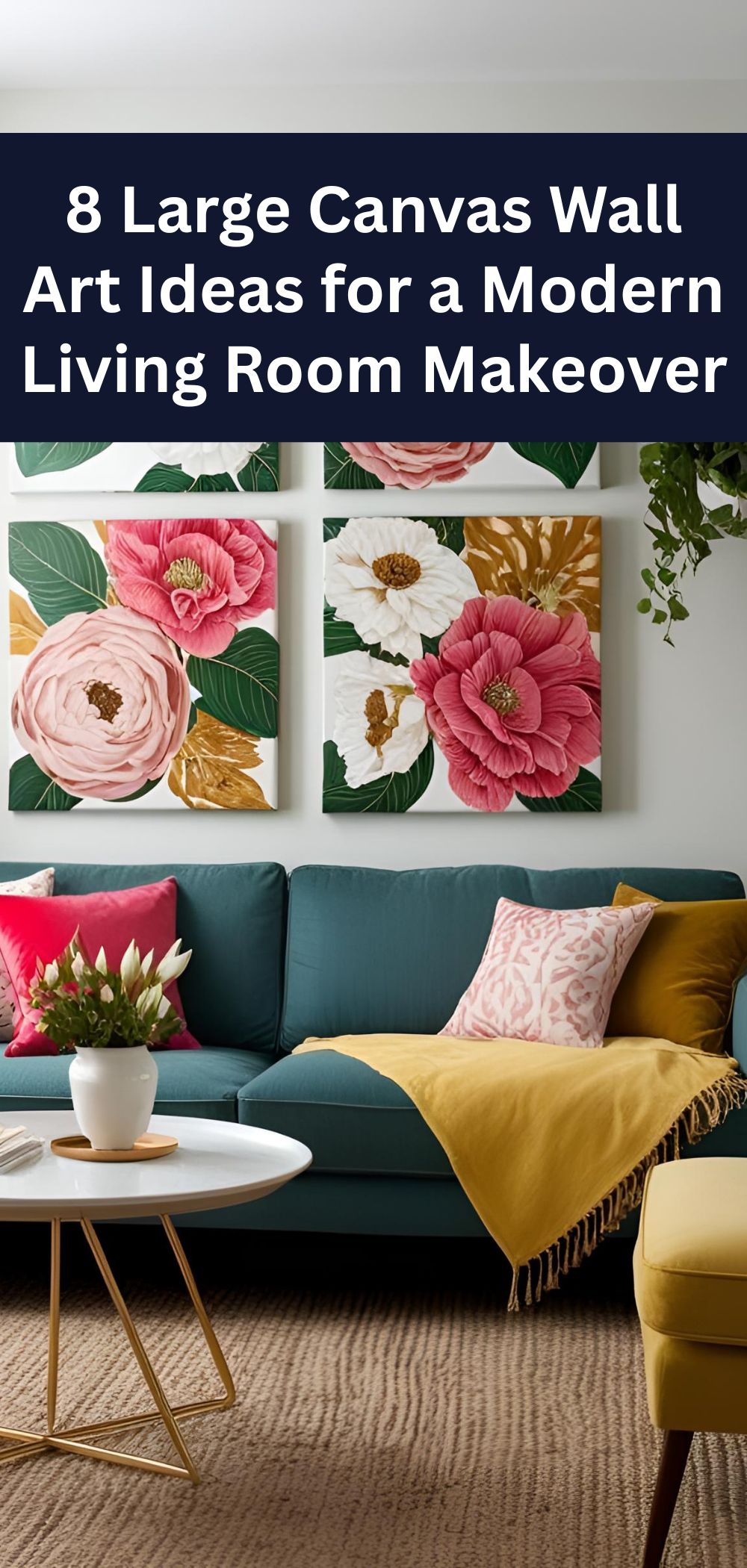 8 Large Canvas Wall Art Ideas for a Modern Living Room Makeover