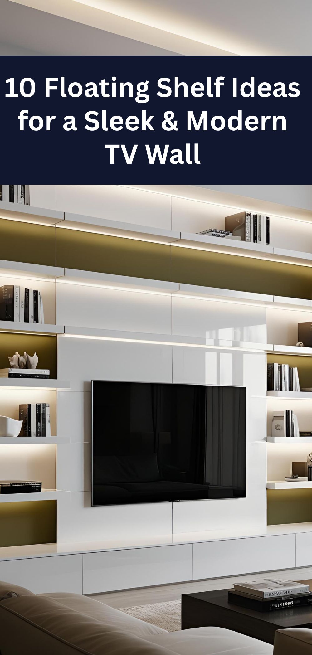10 Floating Shelf Ideas for a Sleek & Modern TV Wall