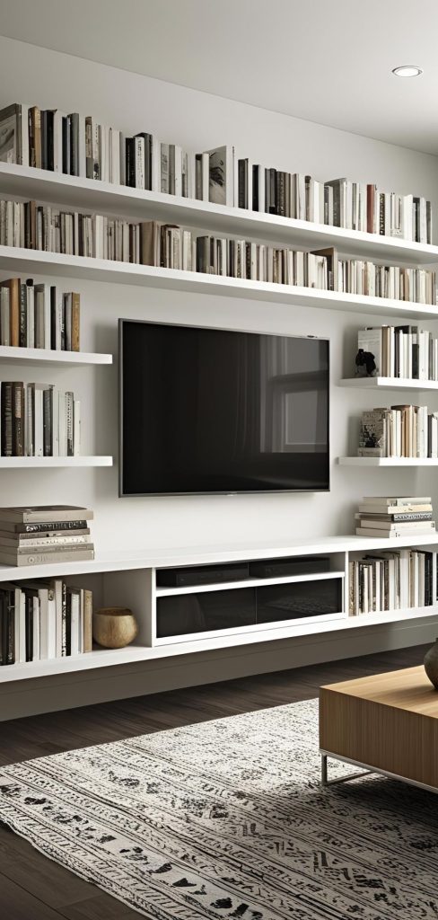 9 Floating Shelf Ideas to Elevate Your TV Wall
