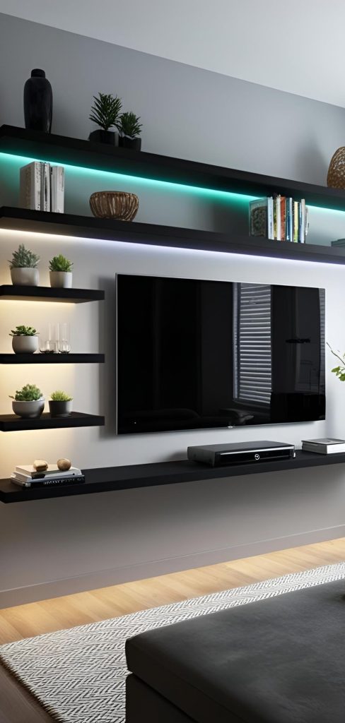 10 Floating Shelf Ideas for a Sleek TV Wall Setup