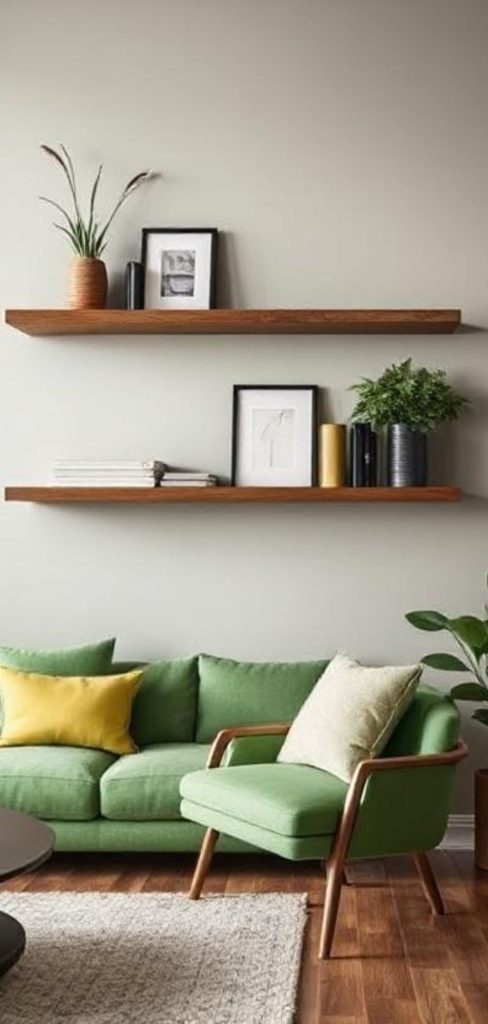 10 Ways to Style Large Living Room Floating Shelves