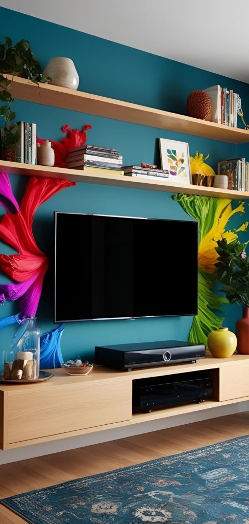 12 Creative Floating Shelf Designs Around Your TV