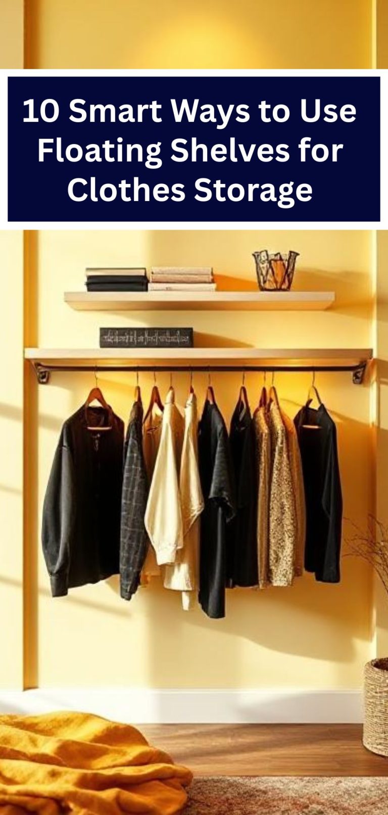 10 Smart Ways to Use Floating Shelves for Clothes Storage