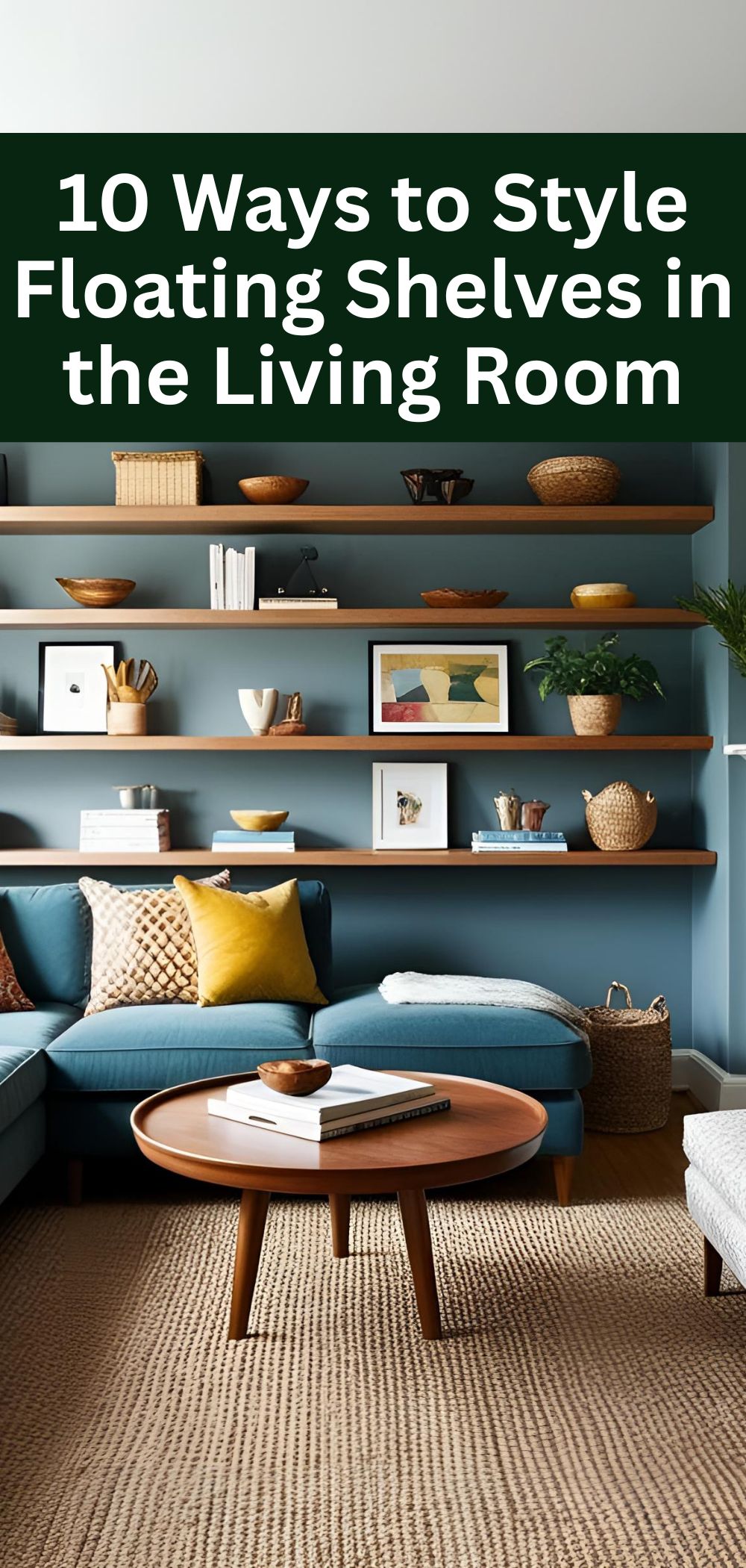 10 Ways to Style Floating Shelves in the Living Room