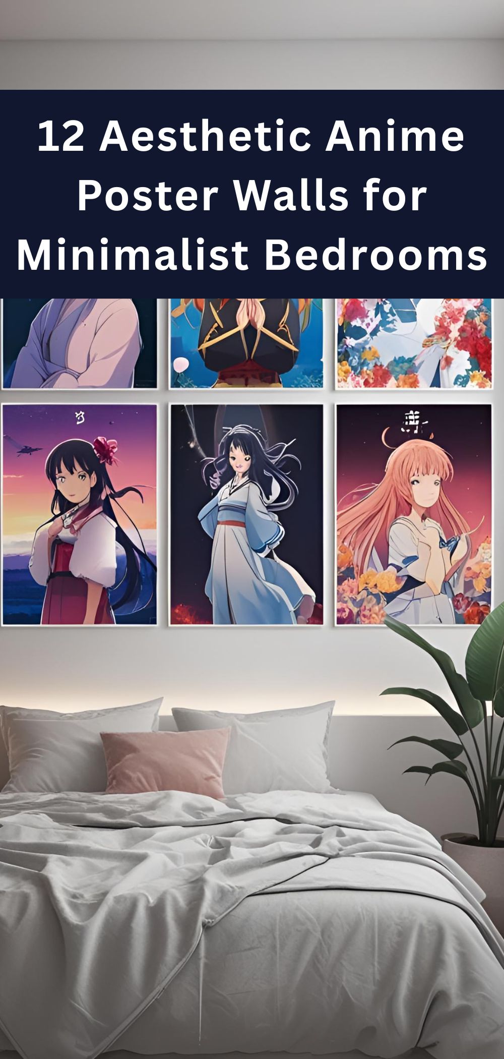 12 Aesthetic Anime Poster Walls for Minimalist Bedrooms