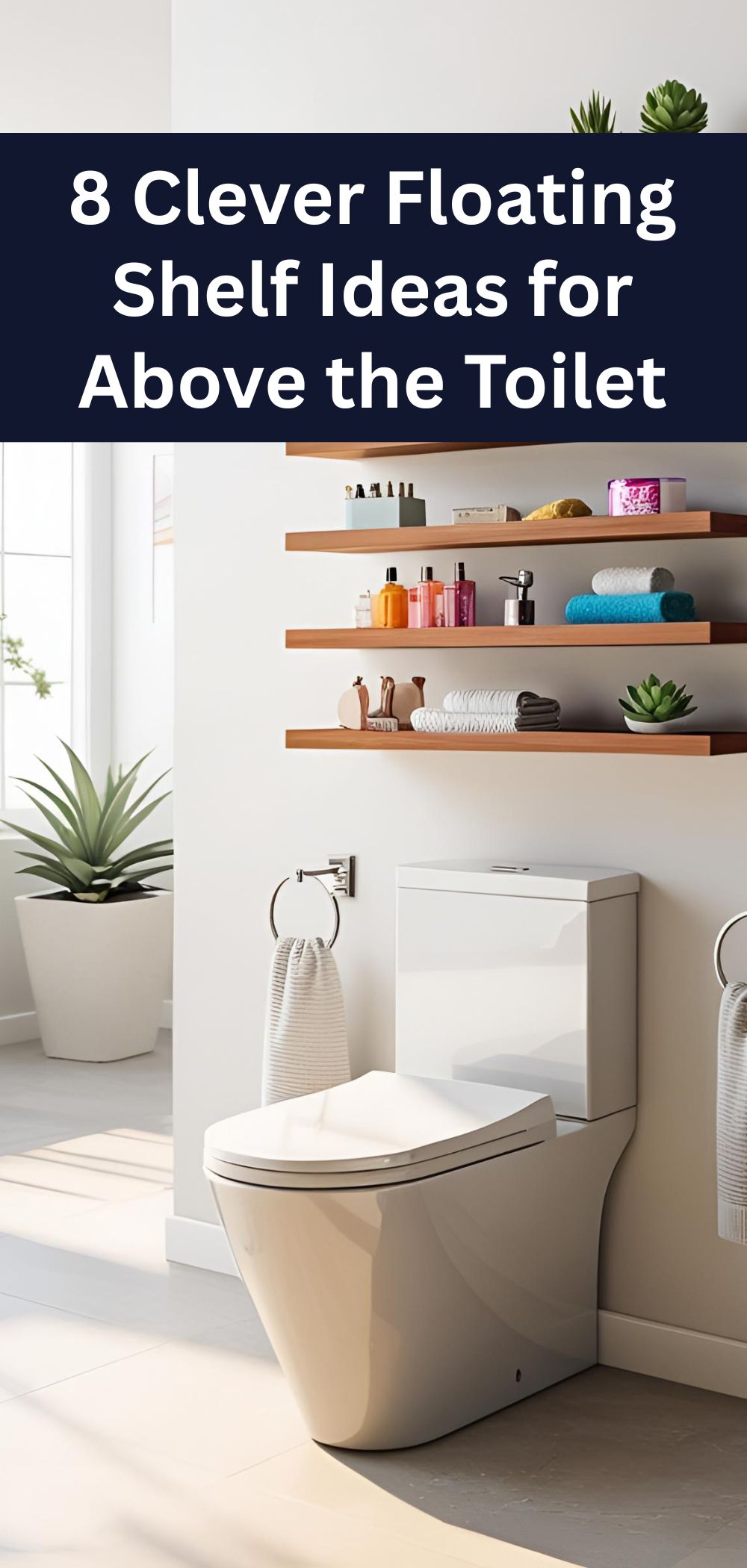 8 Clever Floating Shelf Ideas for Above the Toilet