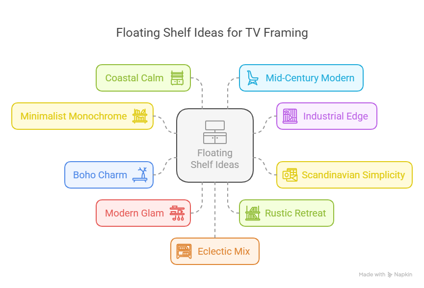 12 Floating Shelf Ideas to Frame Your TV Beautifully