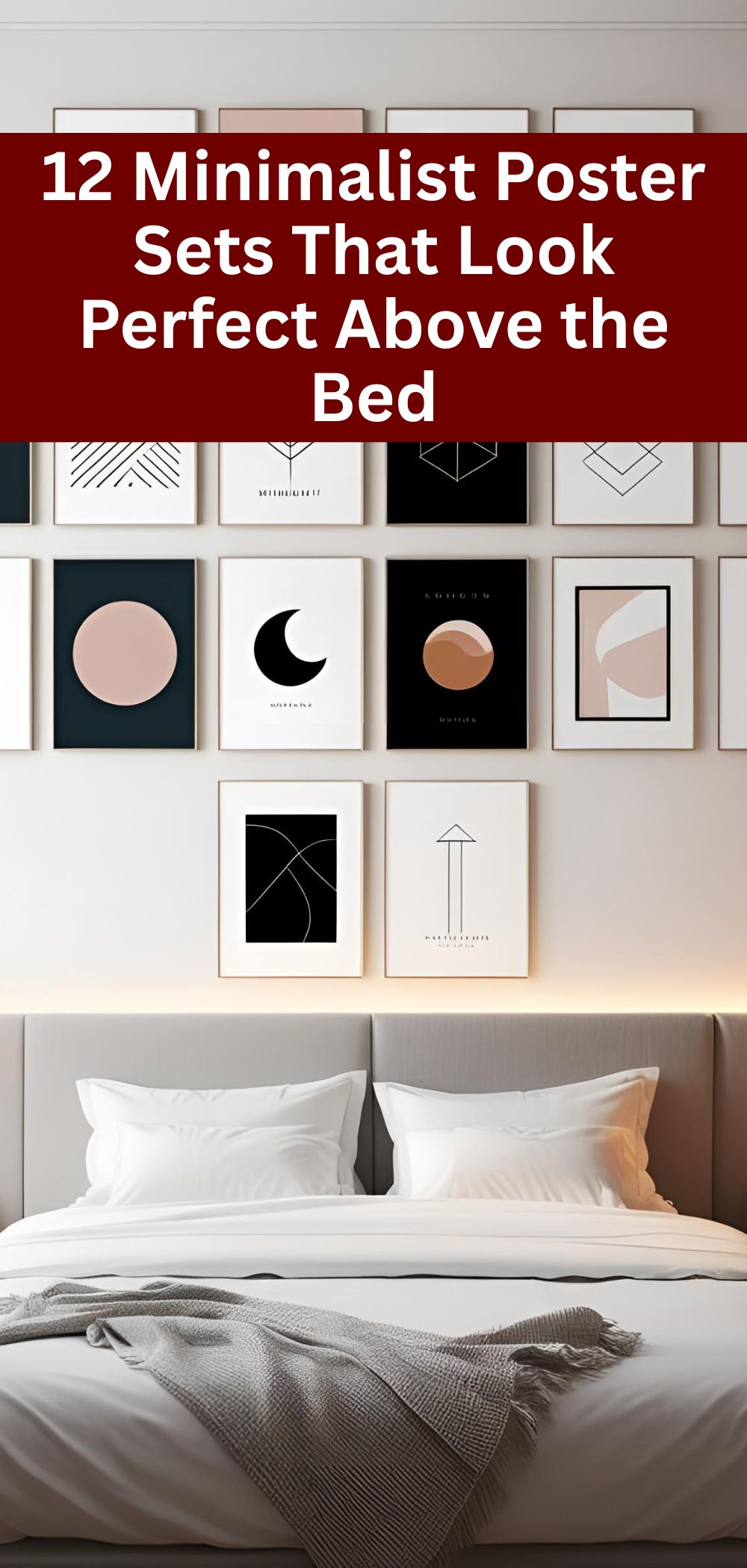 12 Minimalist Poster Sets That Look Perfect Above the Bed