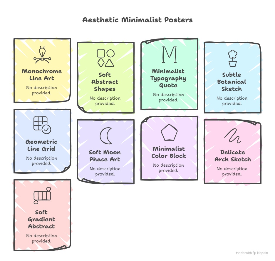 9 Aesthetic Minimalist Posters for a Pinterest-Worthy Bedroom