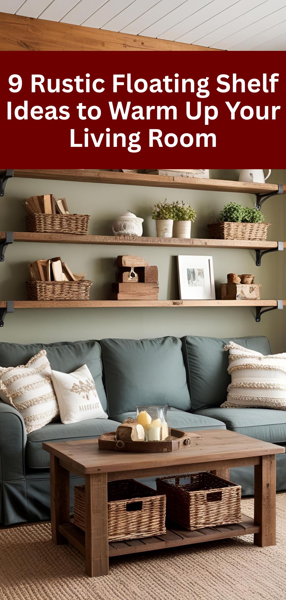 9 Rustic Floating Shelf Ideas to Warm Up Your Living Room