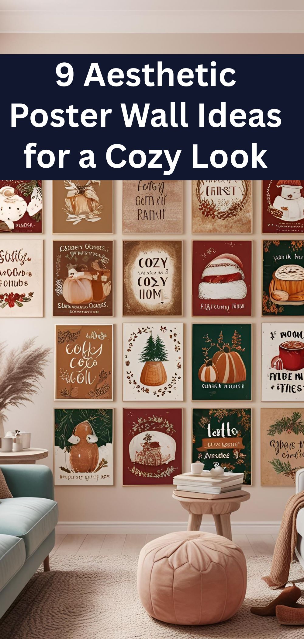 9 Aesthetic Poster Wall Ideas for a Cozy Look