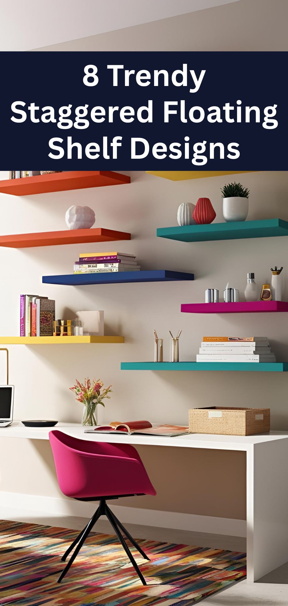 8 Trendy Staggered Floating Shelf Designs