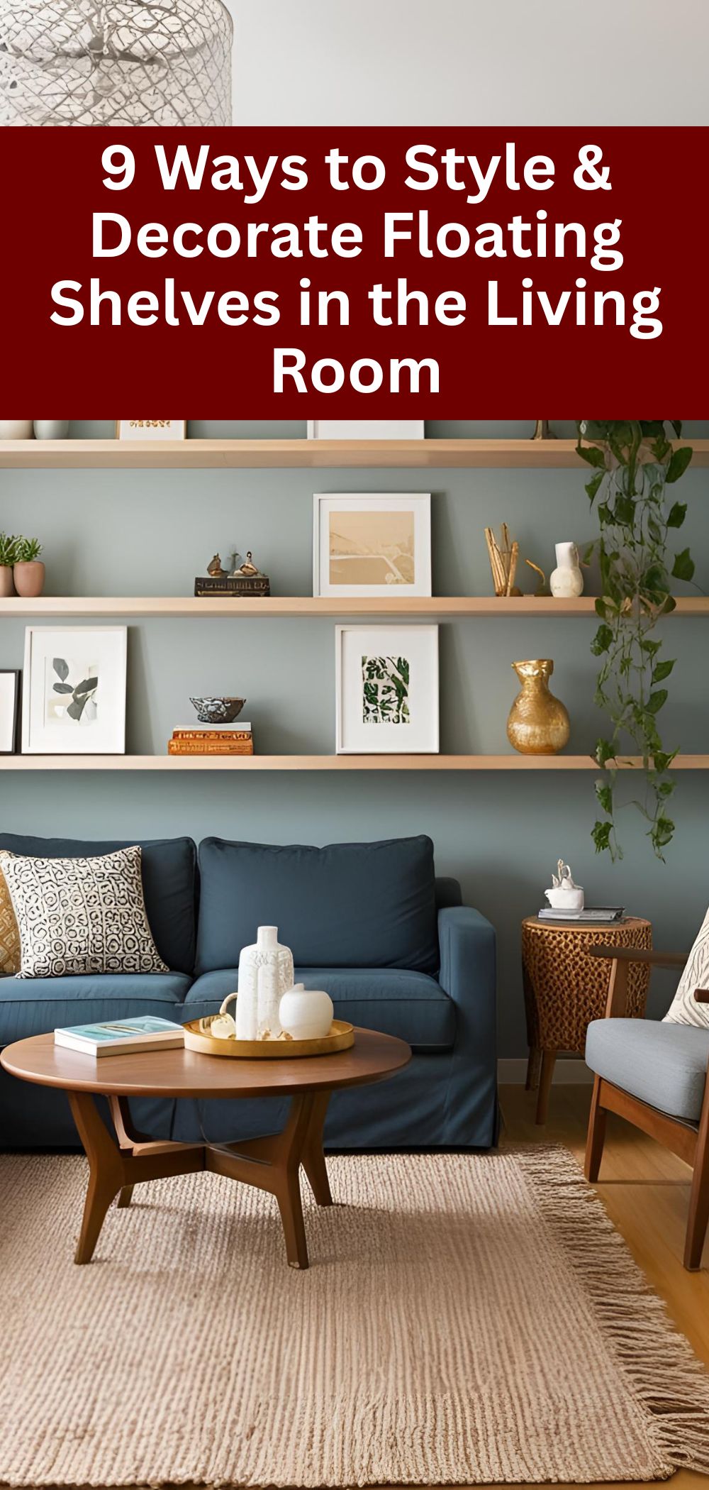 9 Ways to Style & Decorate Floating Shelves in the Living Room