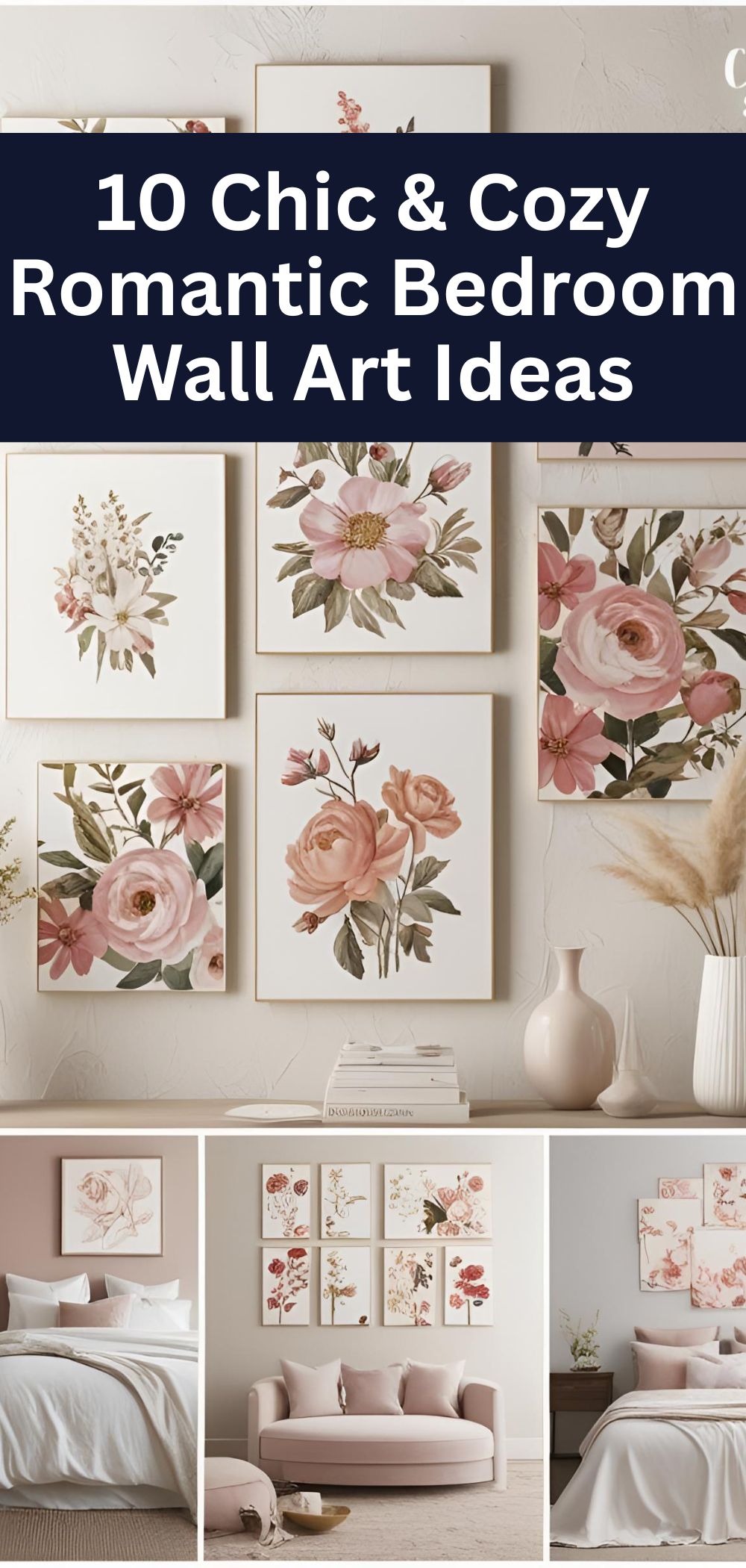 10 Chic & Cozy Romantic Bedroom Wall Art Ideas