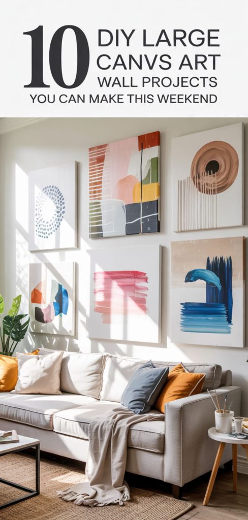 10 DIY Large Canvas Wall Art Projects You Can Make This Weekend