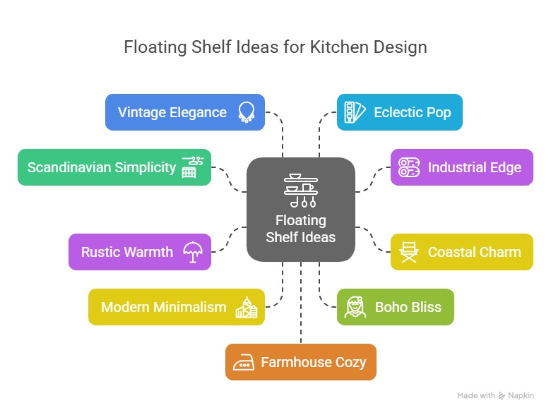 10 Floating Shelf Ideas for a Functional Kitchen