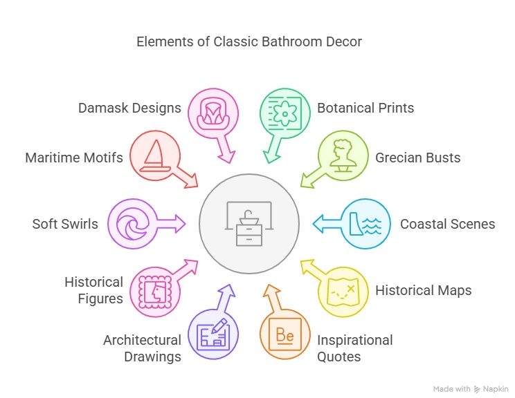 10 Timeless Black and White Wall Art Ideas for a Classic Bathroom