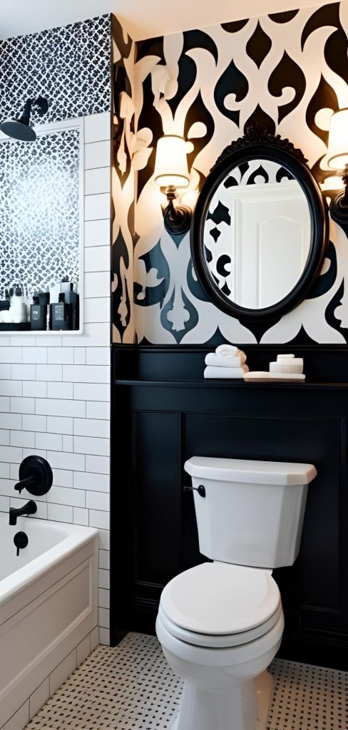 12 Elegant Black and White Wall Art Ideas for a Stylish Bathroom