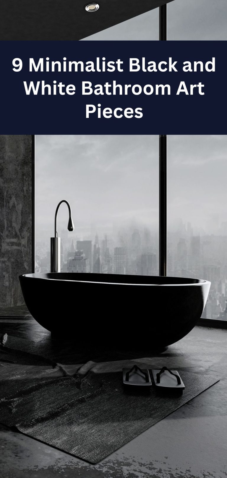 9 Minimalist Black and White Bathroom Art Pieces