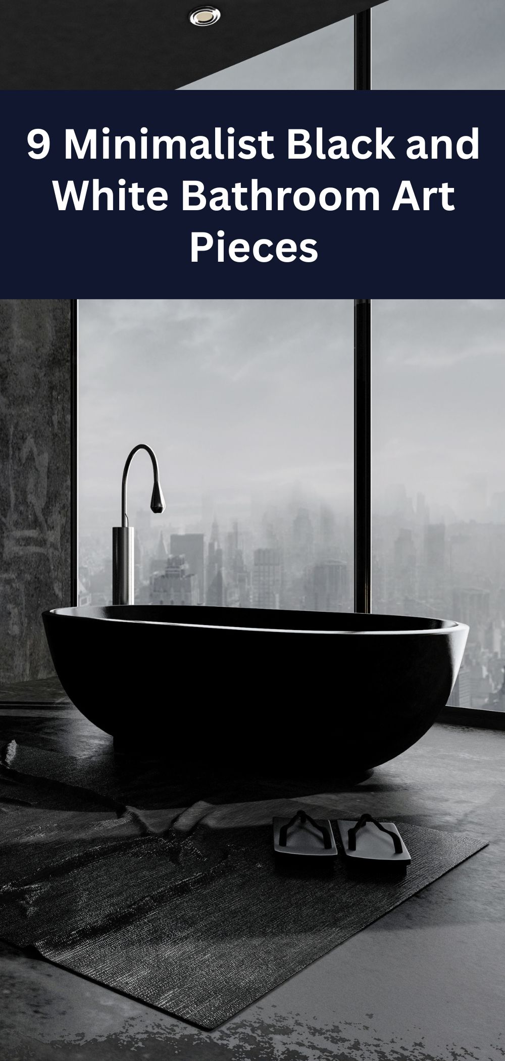 9 Minimalist Black and White Bathroom Art Pieces