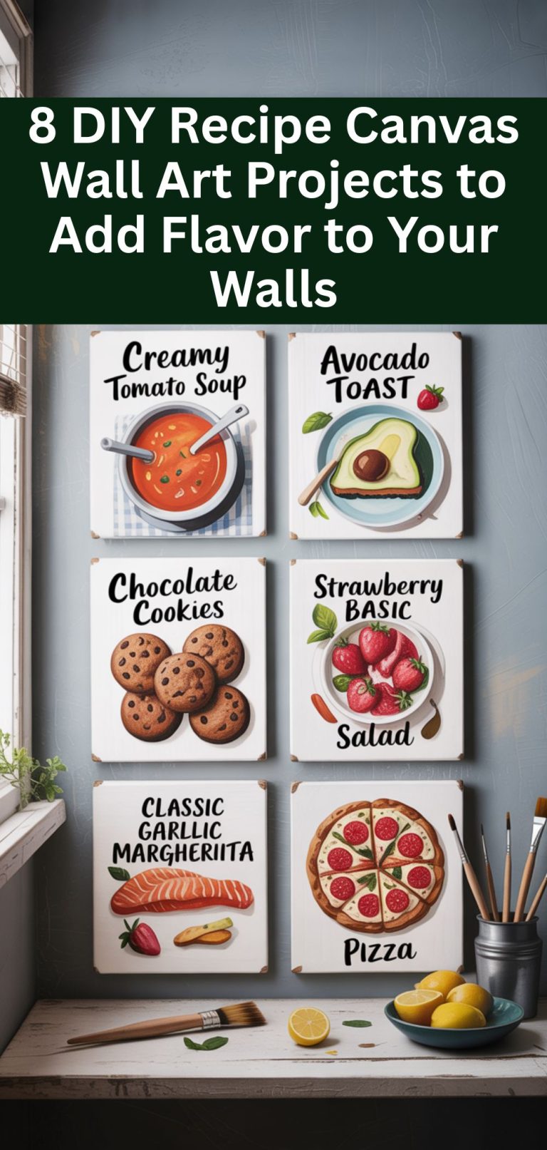 8 DIY Recipe Canvas Wall Art Projects to Add Flavor to Your Walls