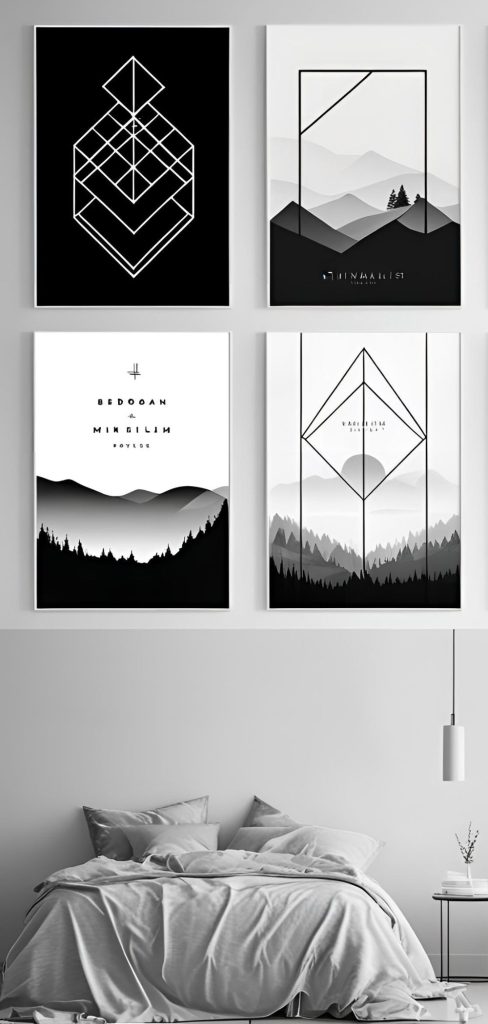 9 Black & White Minimalist Posters Perfect for Any Bedroom Style