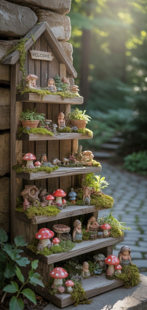 Fairy Garden Step Shelves
