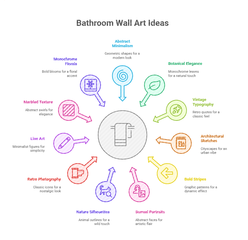 11 Bold Black and White Bathroom Wall Art Ideas to Try