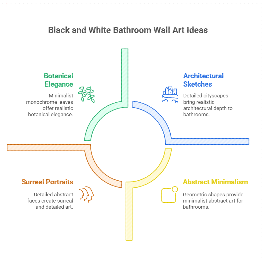 11 Bold Black and White Bathroom Wall Art Ideas to Try