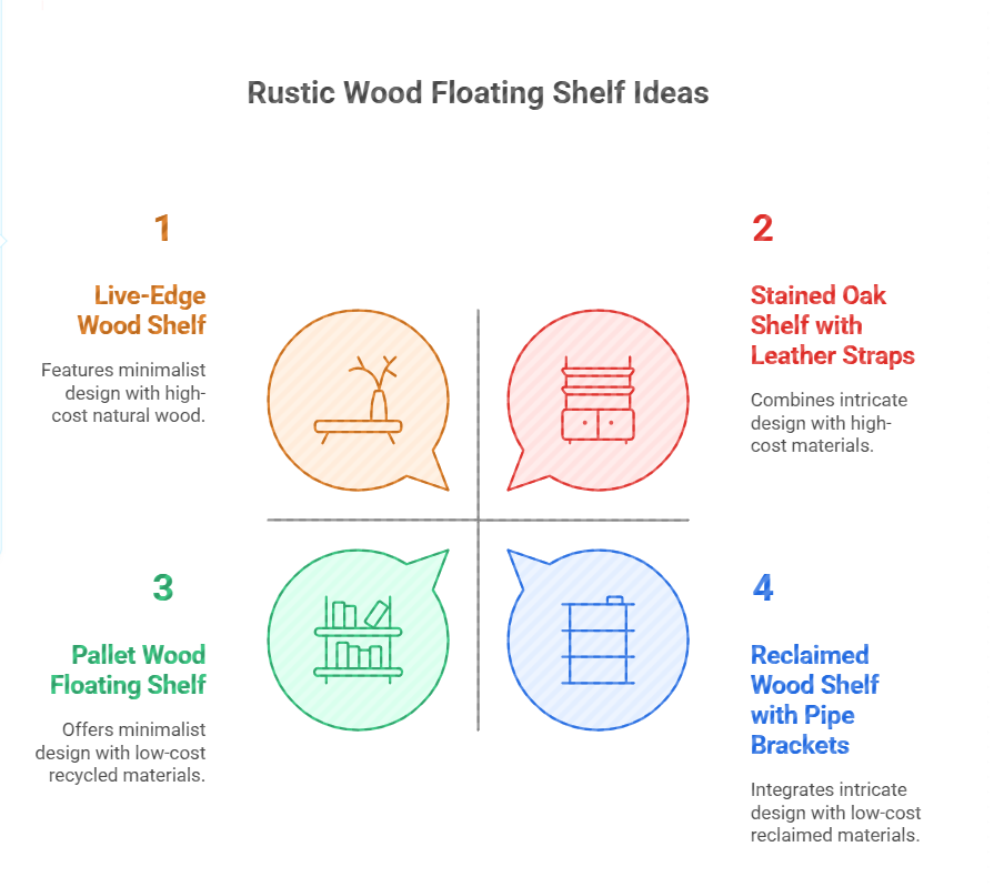 10 Rustic Wood Floating Shelf Ideas for a Cozy Look