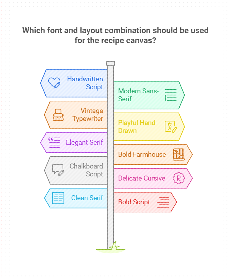 10 Best Fonts and Layouts for Recipe Canvas Wall Art